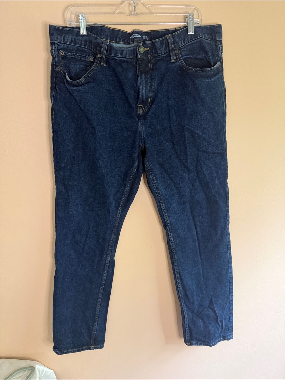 Old Navy Men's Slim Straight Jeans in Dark Blue